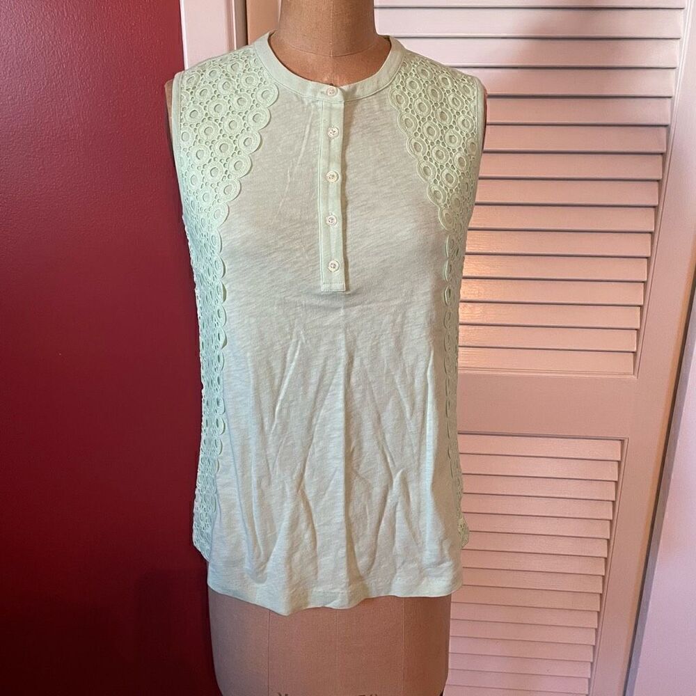 J CREW | mint green sleeveless top XS NWT